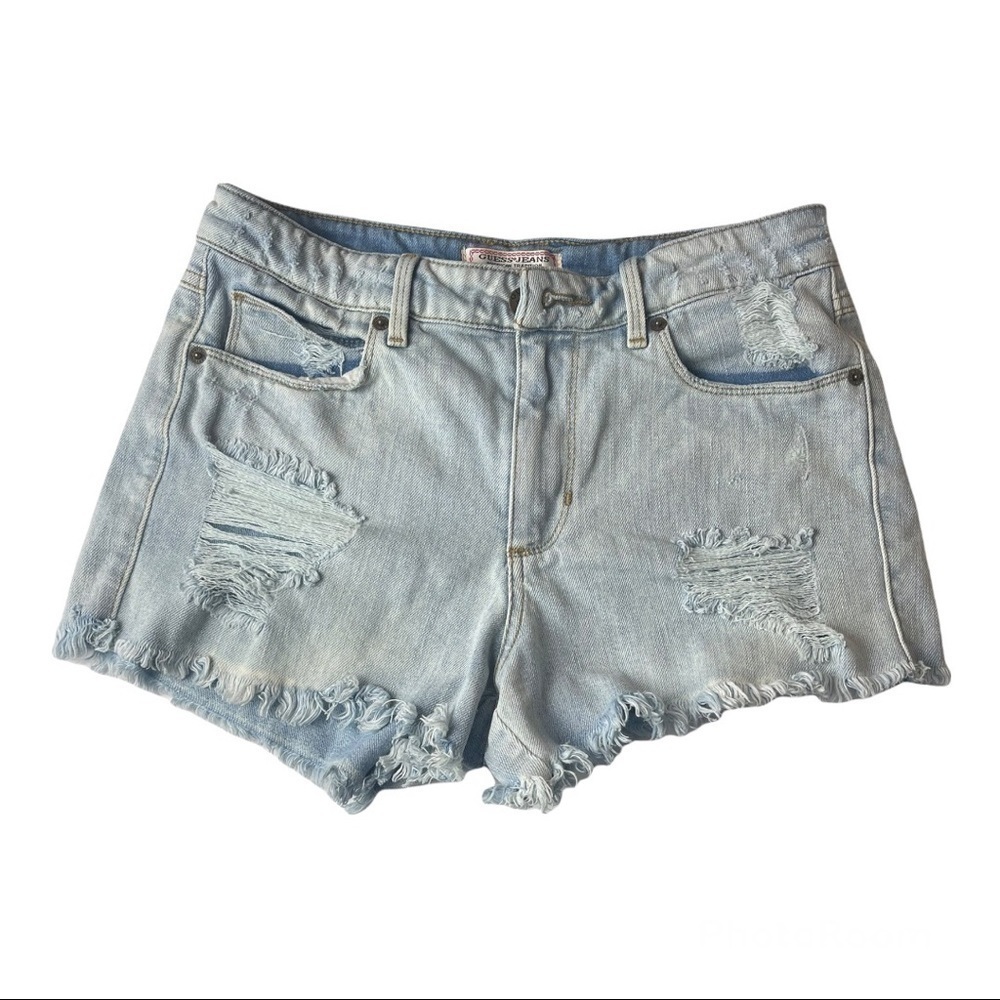 Vintage Guess Jeans Shorts Size 26 Color Blue